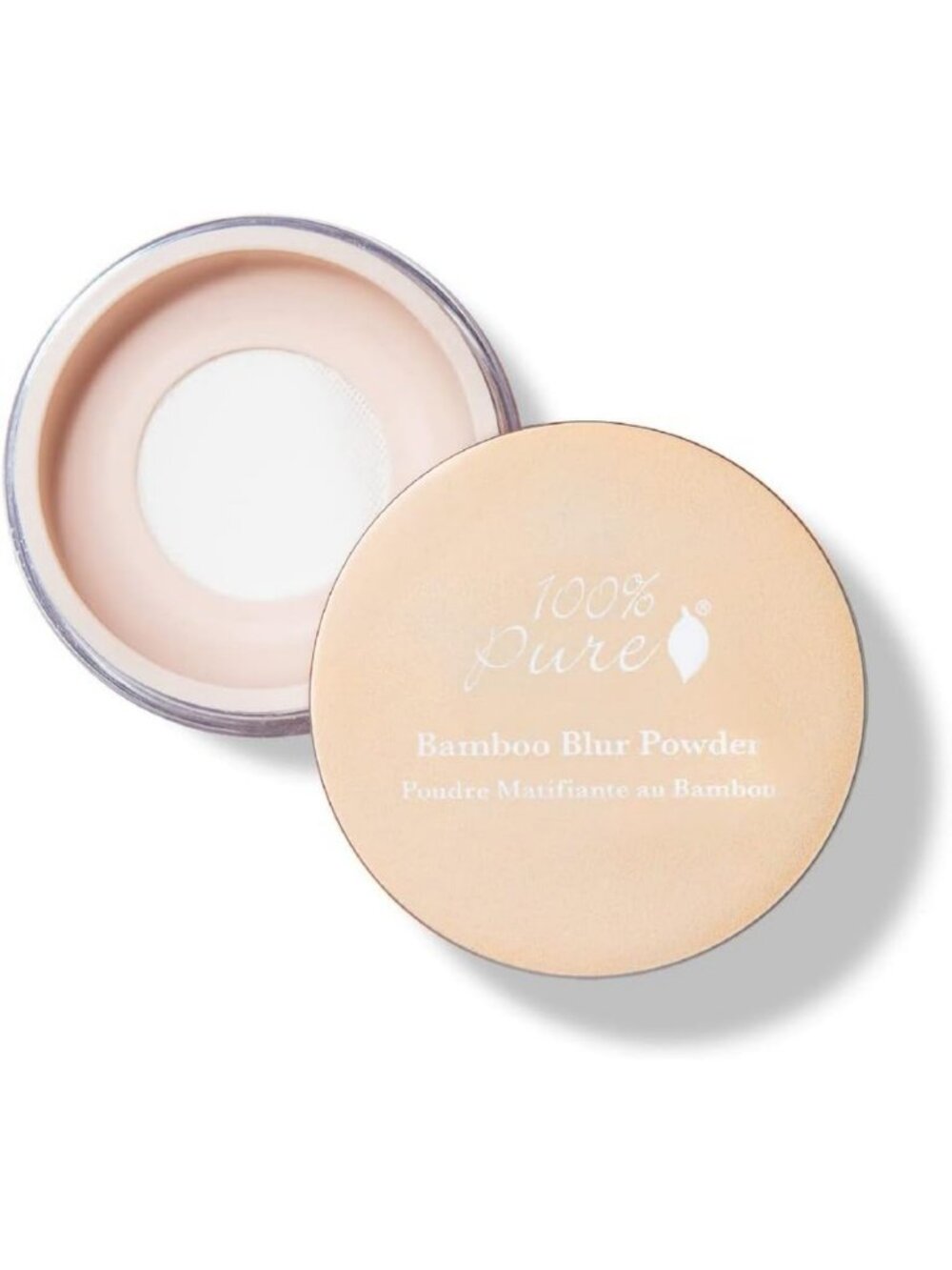 100% Pure Bamboo Blur Powder - Tinted Mattifying Setting Powder, Translucent